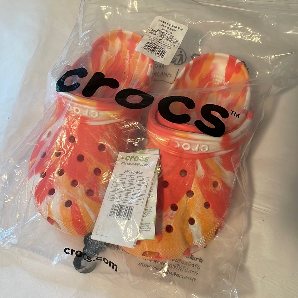 Crocs classic clog orange marble - Picture 7 of 8
